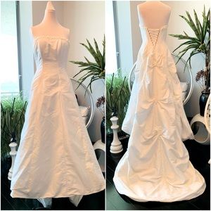 Mori Lee strapless corset wedding gown